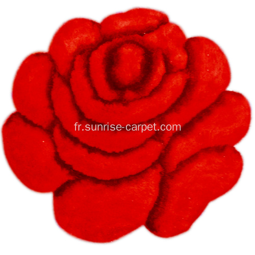 Tapis 3D de fleurs douces et soies